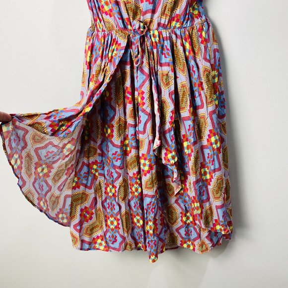Country Road Dress Multicolored Colorful Geometric Hippie Size 6 XS - Picture 7 of 12